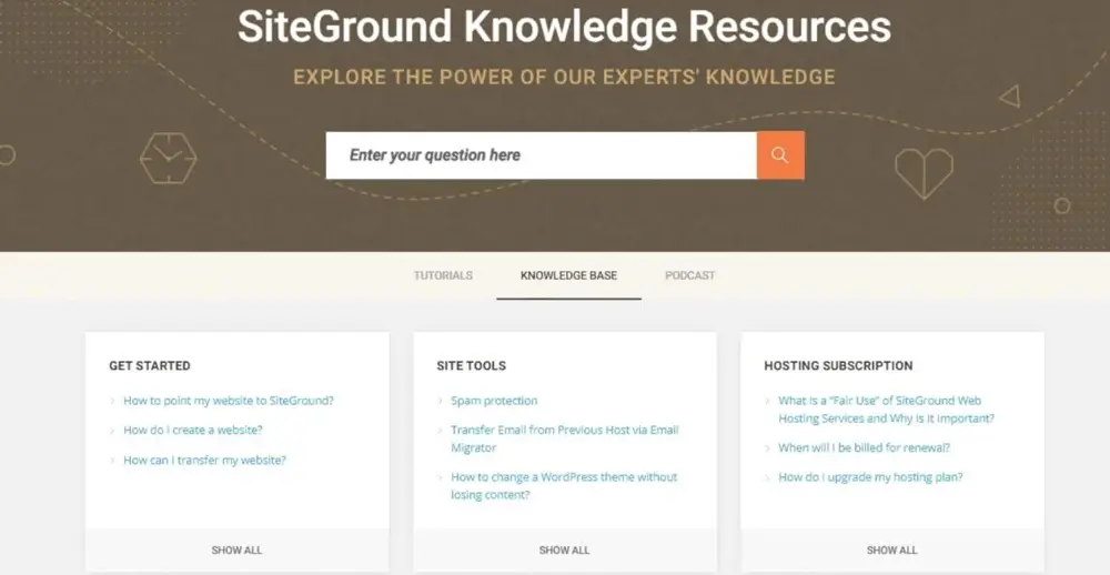 SiteGround知识库