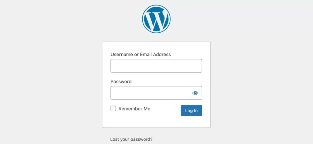 wordpress登录界面